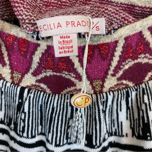 Anthropologie Cecilia Prado Bilbao Maxi Sweater Pullon Skirt Sz S Abstract Black - Picture 13 of 14